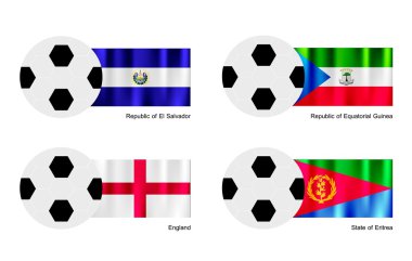 el salvador, Ekvator Ginesi, İngiltere ve Eritre bayrak futbol