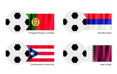 Futbol topuyla aland, Arnavutluk, alderney ve Cezayir bayrağı