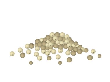 beyaz zemin üzerine kuru peppercorns yığını