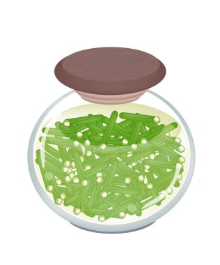 bir kavanoz turşu Çin uzun fasulye