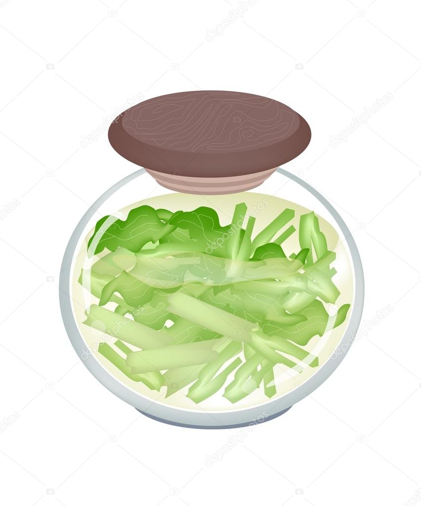 A Jar of Delicious Pickled Pok Choi