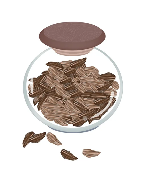 A Glass Jar of Dried Cardamom Pods — Stock Photo, Image