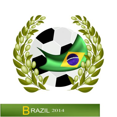 Brezilya 2014 yılında defne çelengi futbol topu