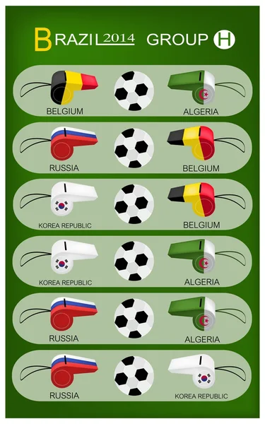 Футбольного турніру Бразилії 2014 року група h — стоковий вектор