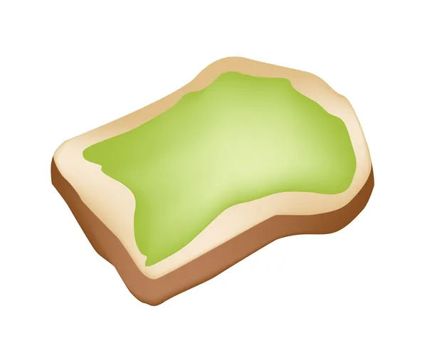 Нарежьте буханку хлеба с кокосовым кремом — стоковый вектор
