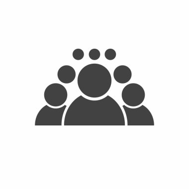 İnsan grubu simgesi. Takım çalışması. Vektör