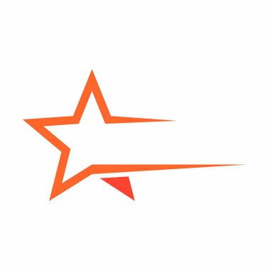 Yıldız logo simgesi. Vektör İllüstrasyonu