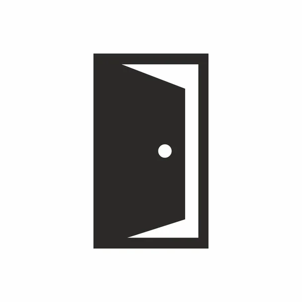 Icône Porte Ouverte Vecteur Isolé Sur Fond Blanc Pour Conception — Image vectorielle