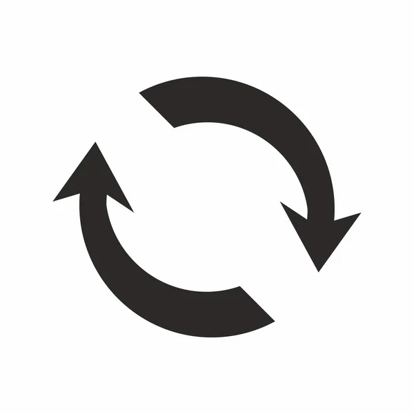 Rerresh Aggiornamento Icona Ricarica Simbolo Vettore — Vettoriale Stock