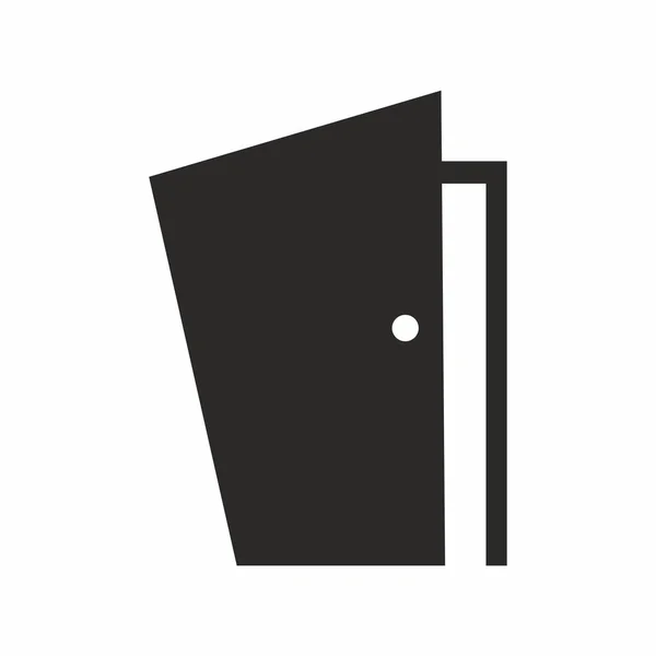 Icône Porte Ouverte Vecteur Isolé Sur Fond Blanc Pour Conception — Image vectorielle
