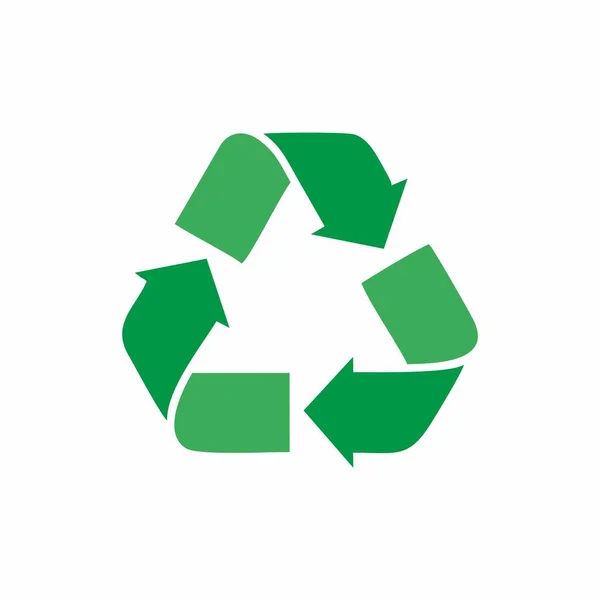 Οικολογικό Πράσινο Εικονίδιο Σύμβολο Ανακύκλωσης Διανυσματικός Σχεδιασμός Εικονογράφησης — Διανυσματικό Αρχείο