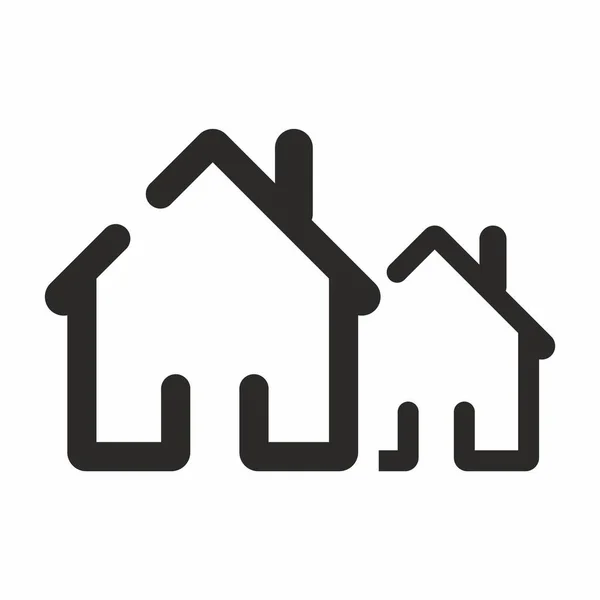 Houses Icon Simple Illustration Home Vector Symbol Web Design — Stock Vector