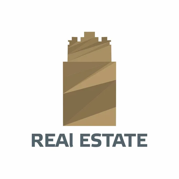 Illustrazione Vettoriale Dell Edificio Logo Immobiliare — Vettoriale Stock