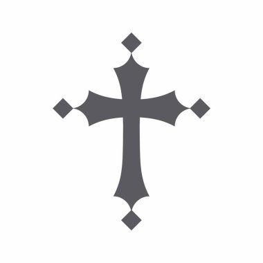 Hıristiyan haçı ikonu. vektör illüstrasyonu 