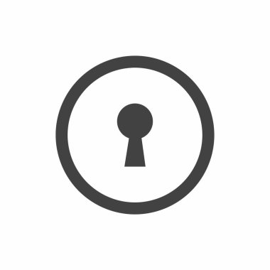 anahtar deliği ikon vektör çizimi