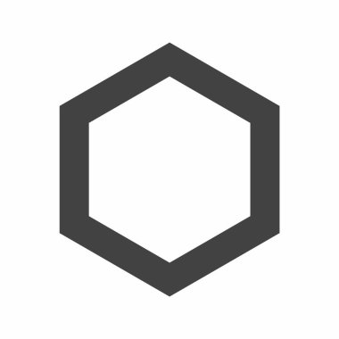 Altıgen simgesi, vektör illüstrasyonu