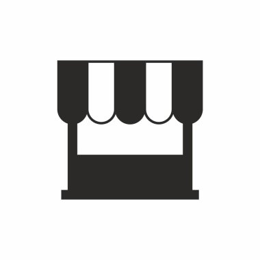 dükkan simgesi, vektör illüstrasyonu