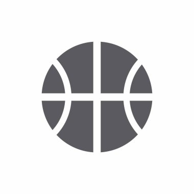 Basketbol ikonu, vektör illüstrasyonu