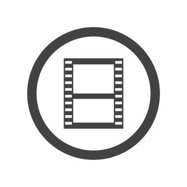 Film ikonu, vektör illüstrasyonu. düz tasarım biçimi