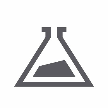 Web ve mobil uygulama tasarımınız için beyaz arkaplanda izole edilmiş test tüp ikonu vektörü, matara logosu konsepti