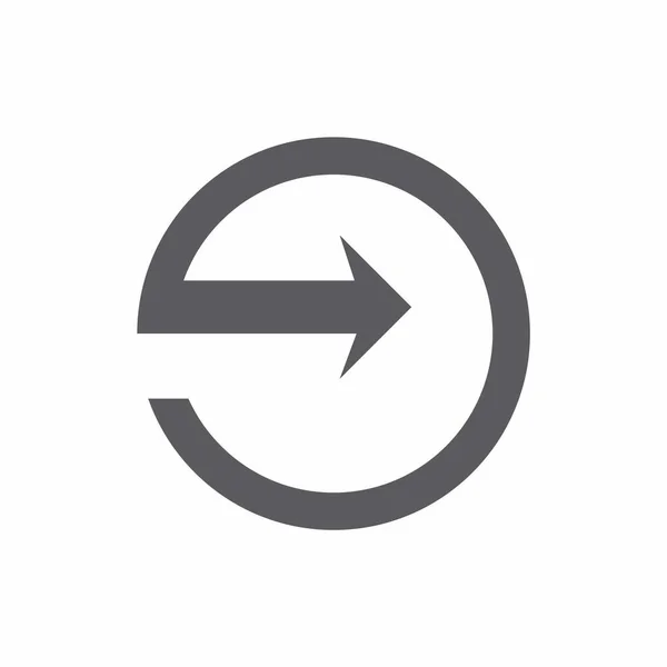 Flecha Derecha Icono Vector Aislado Fondo Blanco Para Diseño Web — Vector de stock