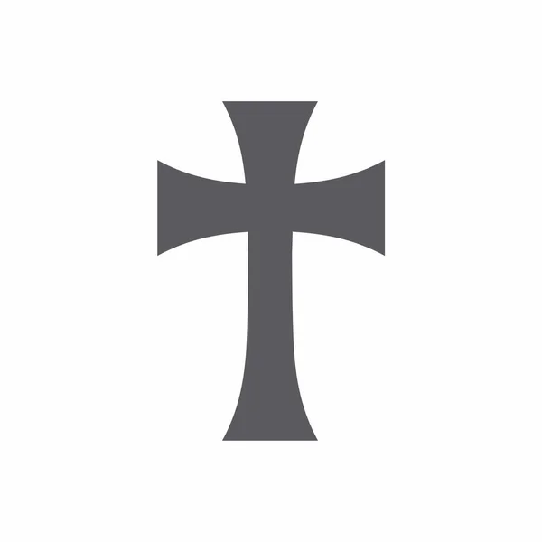 Ícone Cruz Cristã Ilustração Vetorial — Vetor de Stock