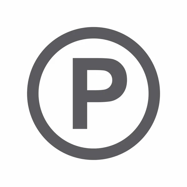 Знак Паркування Векторна Іконка Символ Плоского Стилю — стоковий вектор