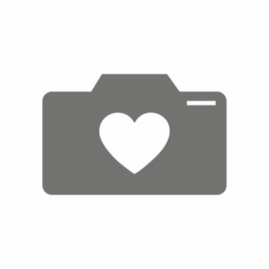 fotoğraf makinesi sembolü, düğün fotoğrafçılığı logo simgesi vektörü