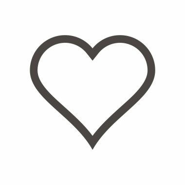 kalp simgesi, vektör illüstrasyonu