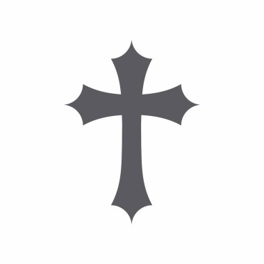 Hıristiyan haçı ikonu. vektör illüstrasyonu