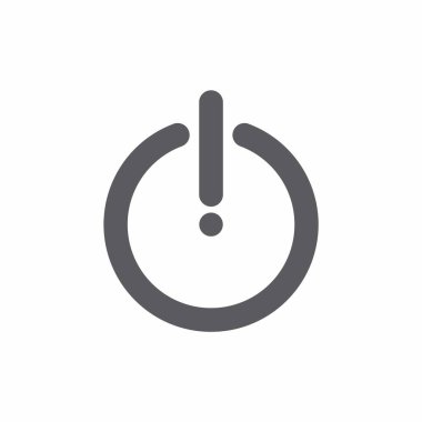 güç simgesi, vektör illüstrasyonu