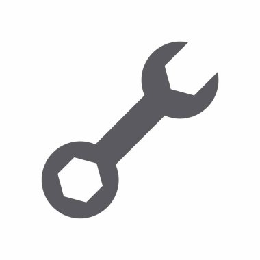 İngiliz anahtarı simgesi. Servis sembolü. vektör illüstrasyonu