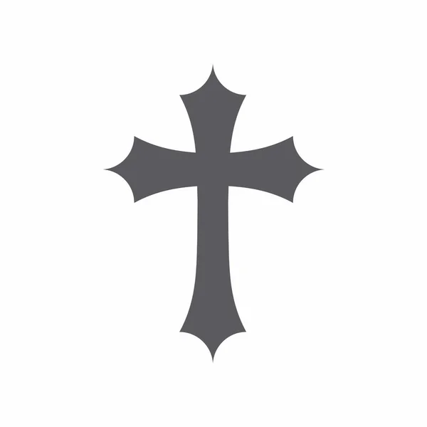 Ícone Cruz Cristã Ilustração Vetorial — Vetor de Stock