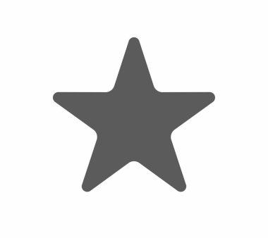 Web ve mobil uygulama tasarımınız için beyaz arkaplanda izole edilmiş yıldız simgesi vektörü, rozet logosu kavramı