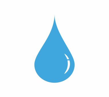 su damlası simgesi, vektör illüstrasyonu