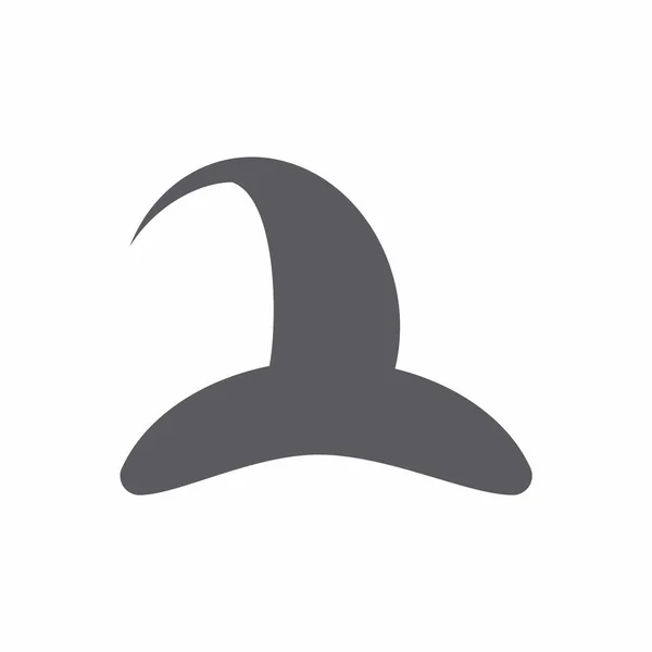帽子のアイコン 魔女のベクトル記号の平らなイラスト — ストックベクタ