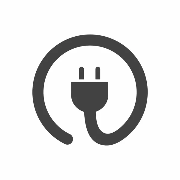 Plug Vector Icono Ilustración Estilo Plano Eps — Vector de stock