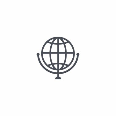 Web ve mobil uygulama tasarımınız için beyaz arkaplanda izole edilmiş dünya simgesi vektörü, dünya logosu kavramı