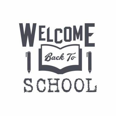 Vektör çizimi. Okula hoş geldin. 