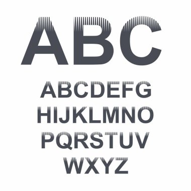 Vektör yazı tipi. Harfler ve sayılar. alfabe.