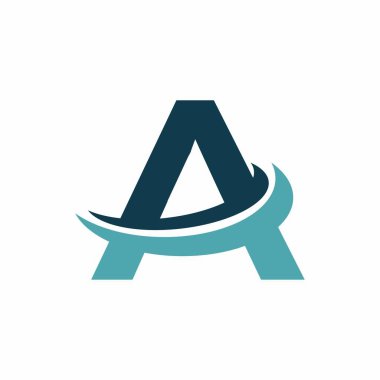 Harf A logo tasarımı, vektör şablonu