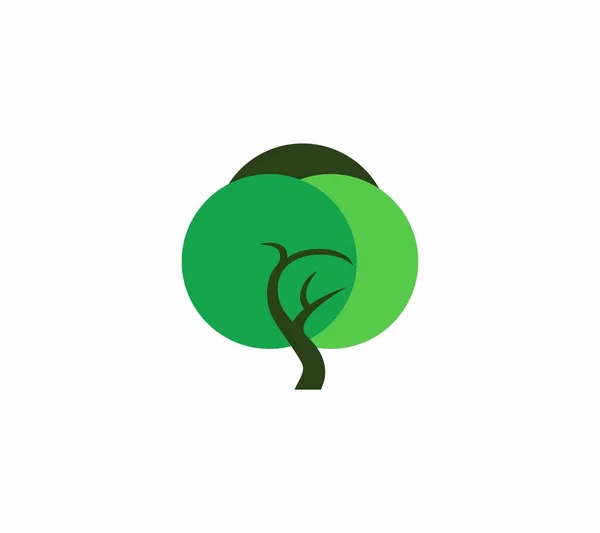 Grün Baum Logo Vorlage Vektor Symbol Illustration Design — Stockvektor