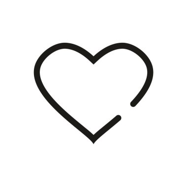 Kalp ikonu vektör illüstrasyonu