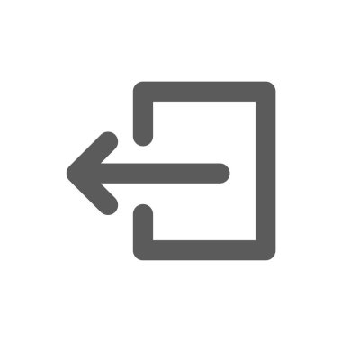 Web ve mobil uygulama tasarımınız için beyaz arkaplanda izole edilmiş sol ok simgesi vektörü, aşağı logo kavramı