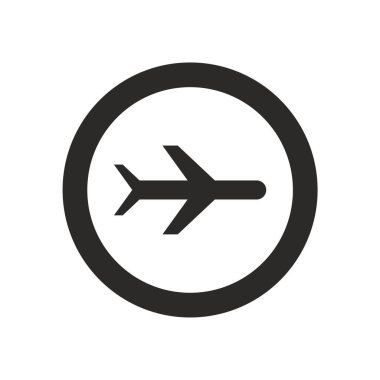 uçak ikonu vektör illüstrasyonu