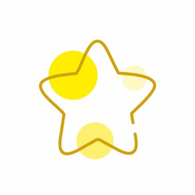 Yıldız simgesi. düz resimleme 