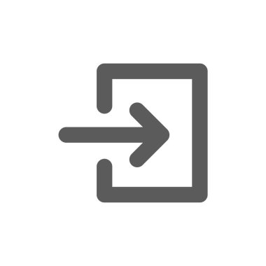 Web ve mobil uygulama tasarımınız için beyaz arkaplanda izole edilmiş sağ ok simgesi vektörü, aşağı logo kavramı