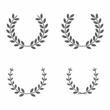 Defne çelengi simgeleri. vektör illüstrasyonu