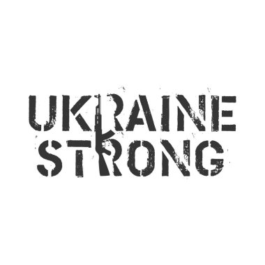 El yazısıyla yazılmış alıntılar. Vektör illüstrasyonu, ukraine güçlü 