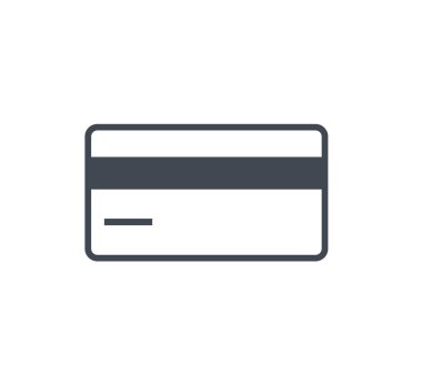 Kredi kartı ikonu. düz dizayn biçimi 10